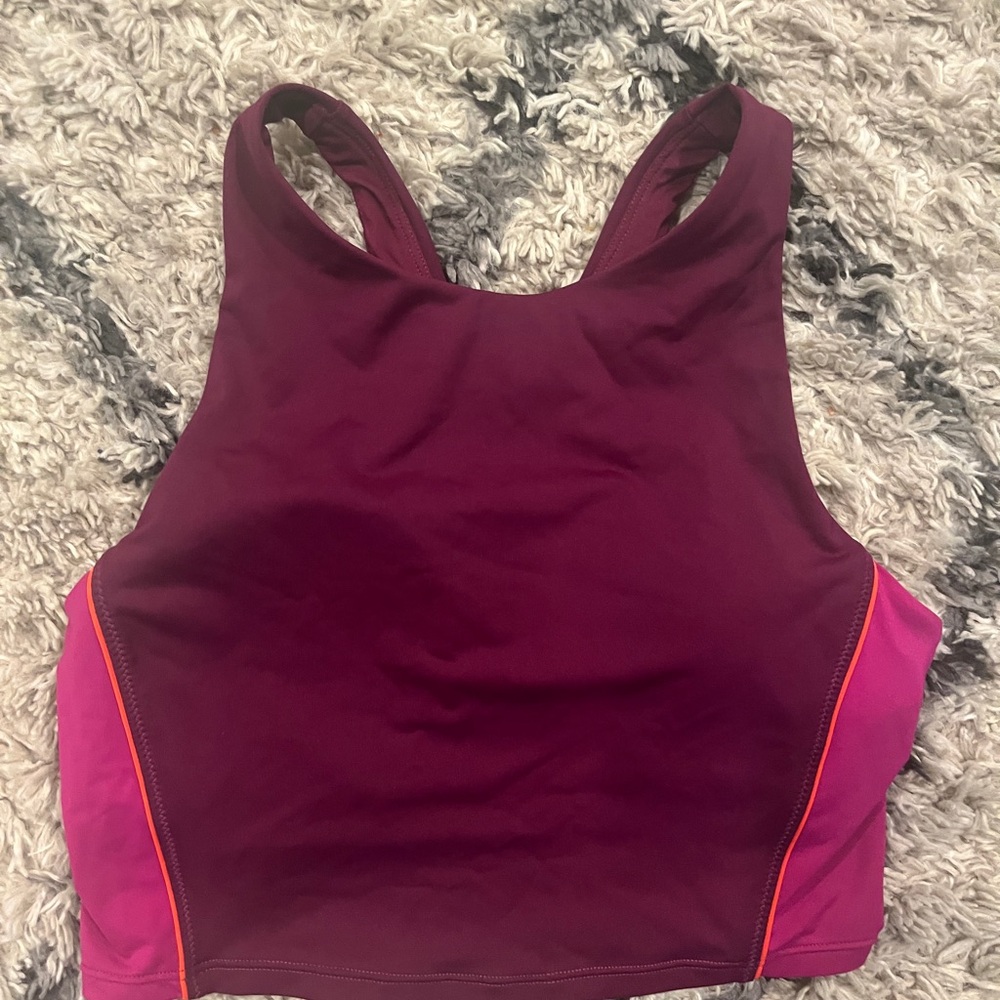 Athleta High-Impact Sports Bra in Purple and Pink
